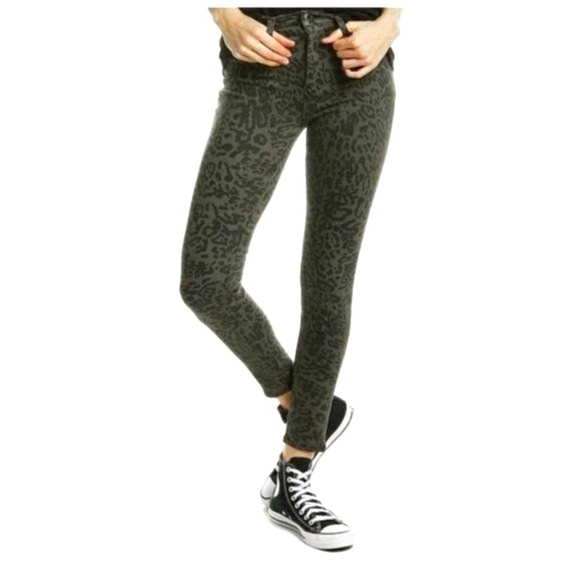 Hudson High Rise‎ Leopard Print Skinny Jeans 24 NWT - Picture 1 of 6